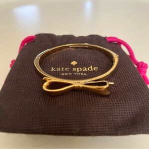 Kate Spade Love Notes Gold-Tone Bow Bangle